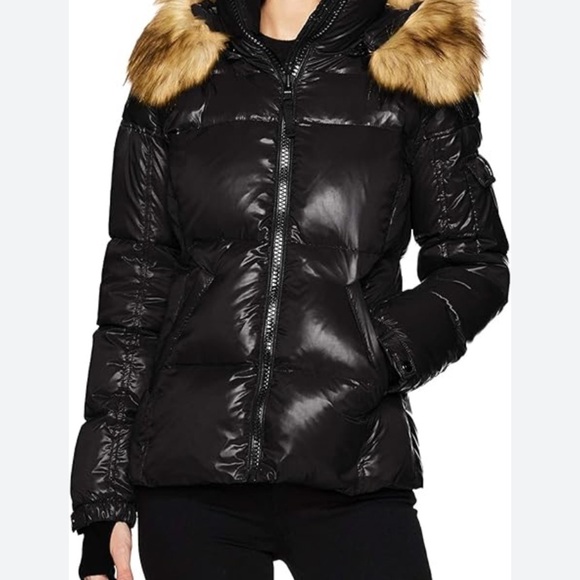 S13 shiny black 8 puffer coat 🖤⭐️🖤❄️ - Picture 1 of 6